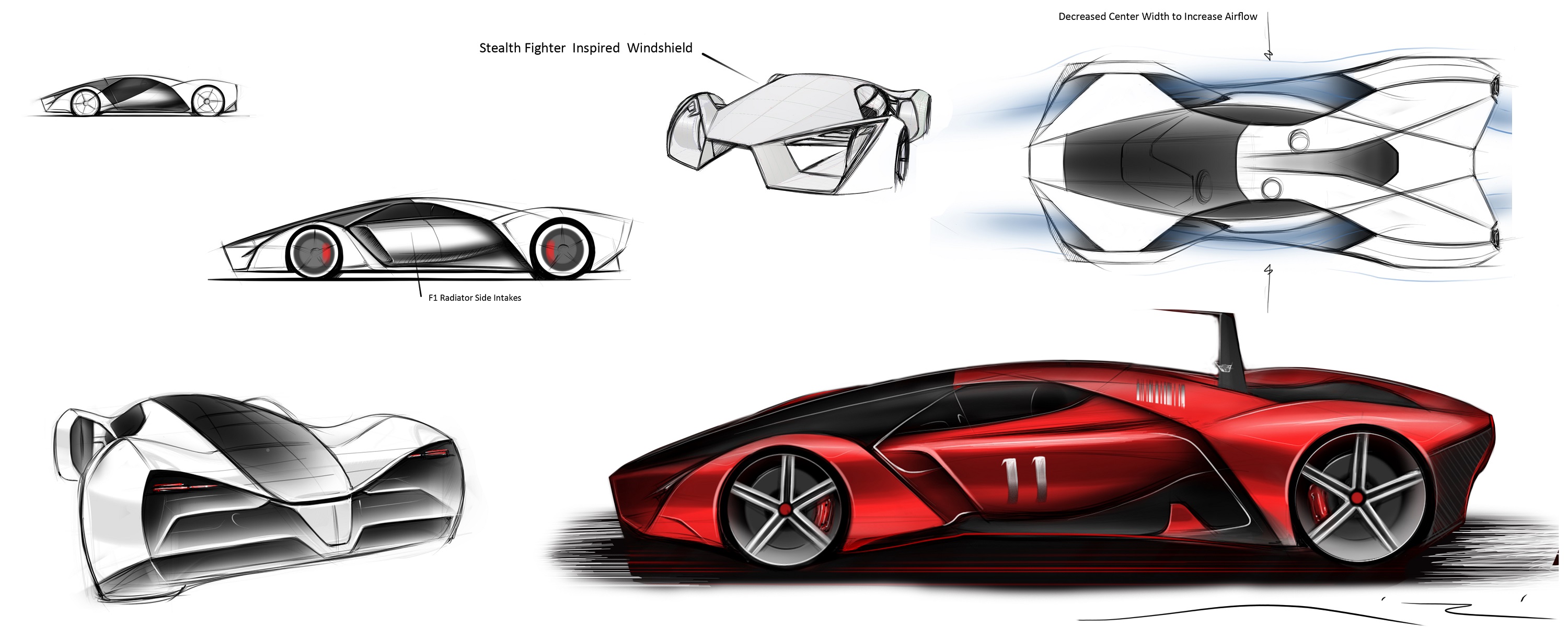 ferrari f80 concept car by adriano raeli hypercar drawings 3